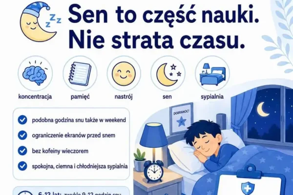 Jak zadbać o sen dziecka po wakacjach? Porady specjalistów ze Szpitala w Kaliszu
