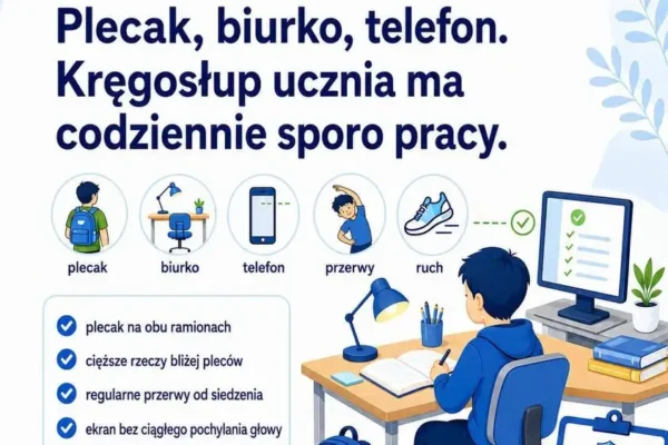 Zdrowy kręgosłup ucznia – jak uniknąć wad postawy? Radzi Szpital w Kaliszu