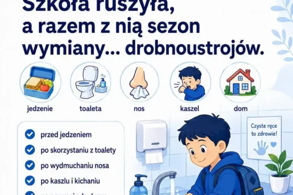 Jak chronić dziecko przed infekcjami w szkole? Rady kaliskiego szpitala