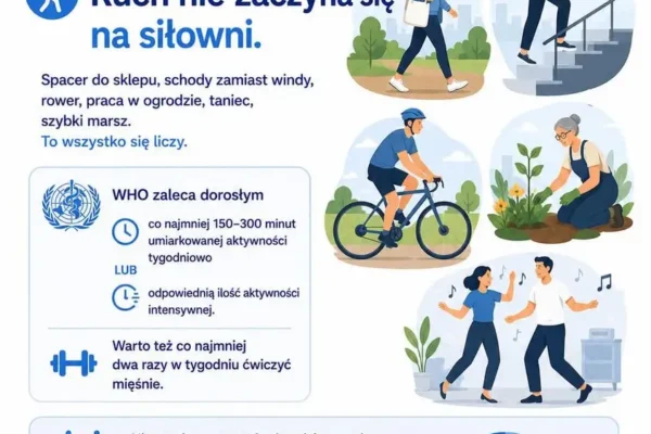 Ruch to nie tylko siłownia. Szpital w Kaliszu przypomina o codziennej aktywności