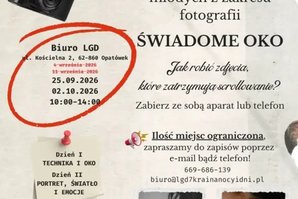 Warsztaty fotograficzne dla młodych w nowych terminach – zapisy trwają