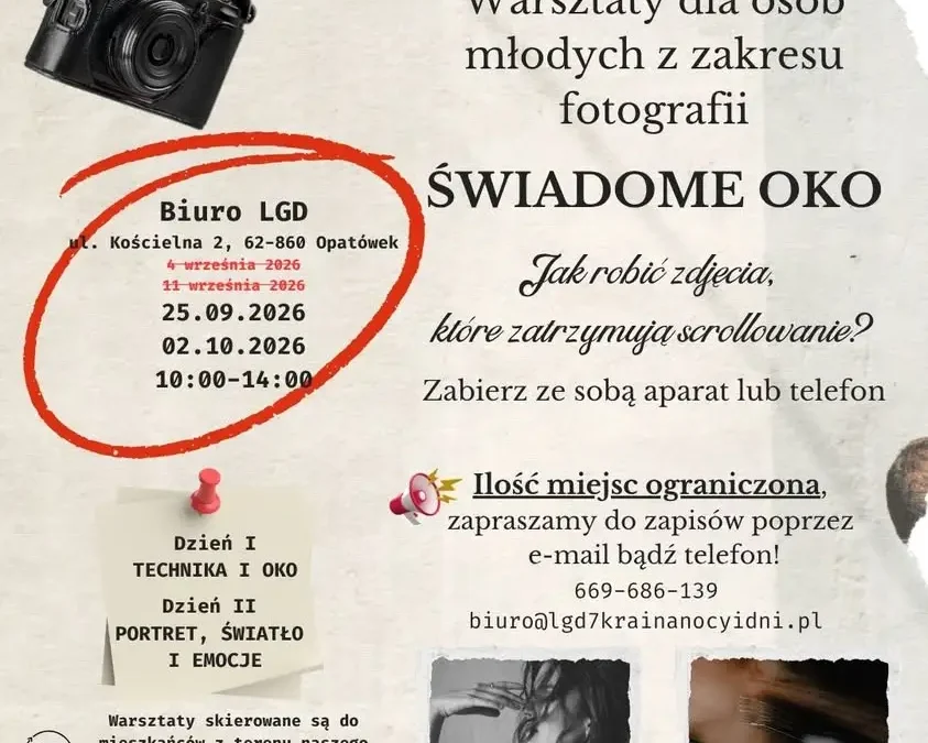 Warsztaty fotograficzne dla młodych w nowych terminach – zapisy trwają