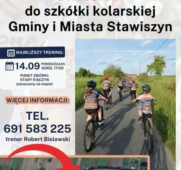Stawiszyn: nabór do szkółki kolarskiej – trening otwarty dla dzieci i młodzieży