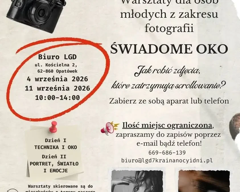 Bezpłatne warsztaty fotograficzne dla młodzieży – zapisy trwają