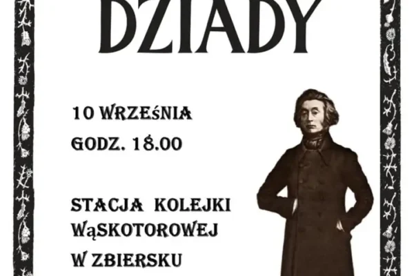 Narodowe Czytanie „Dziadów” w Stawiszynie – spotkanie na stacji kolejki wąskotorowej