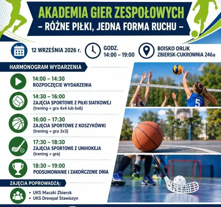 Aktywny Orlik 2026 w Zbiersku – sportowe popołudnie dla całych rodzin