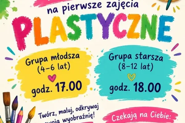 Zapraszamy na zajęcia plastyczne dla dzieci w GOK – start 8 września