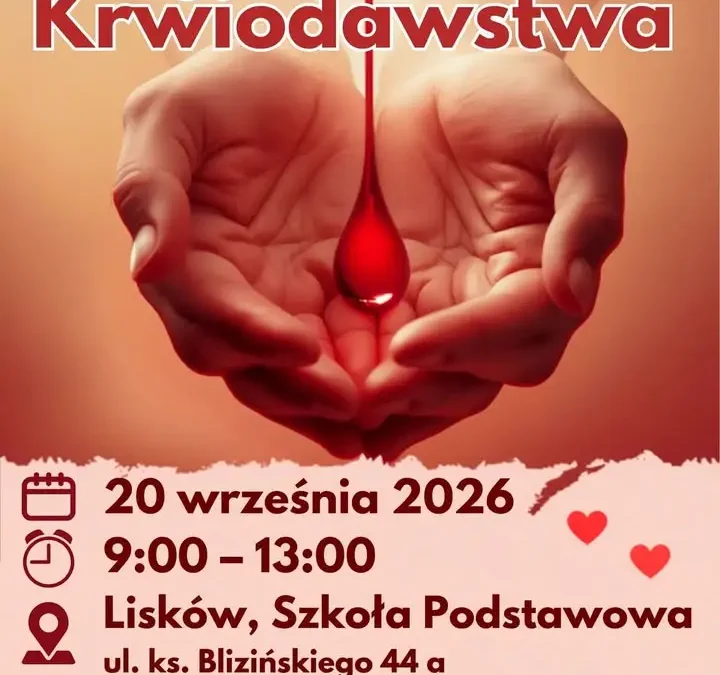 Akcja krwiodawstwa w Liskowie – 20 września 2026
