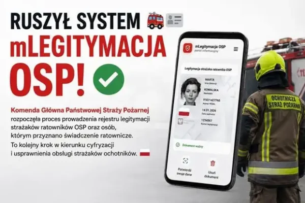 mLegitymacja OSP już działa – jak złożyć wniosek o cyfrową legitymację?