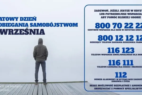 Światowy Dzień Zapobiegania Samobójstwom. Policja apeluje: jedna rozmowa może uratować życie