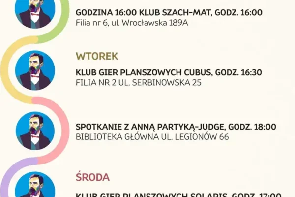 Miejska Biblioteka Publiczna w Kaliszu zaprasza na kluby biblioteczne i spotkanie z Anną Partyką-Judge