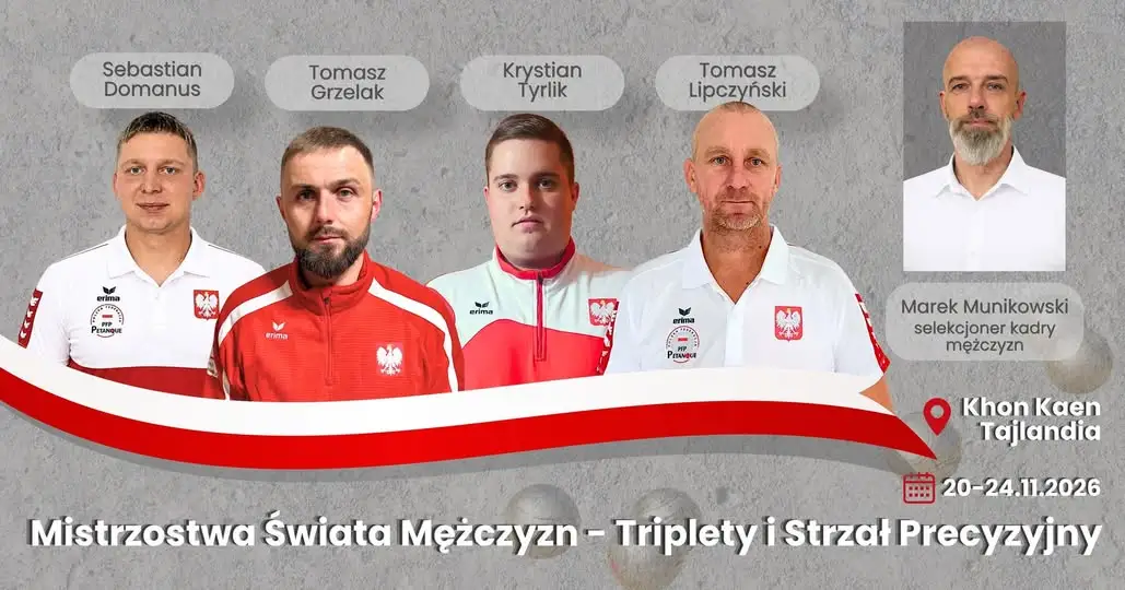 Tomasz Grzelak z Liskowa powołany do reprezentacji Polski na Mistrzostwa Świata w pétanque