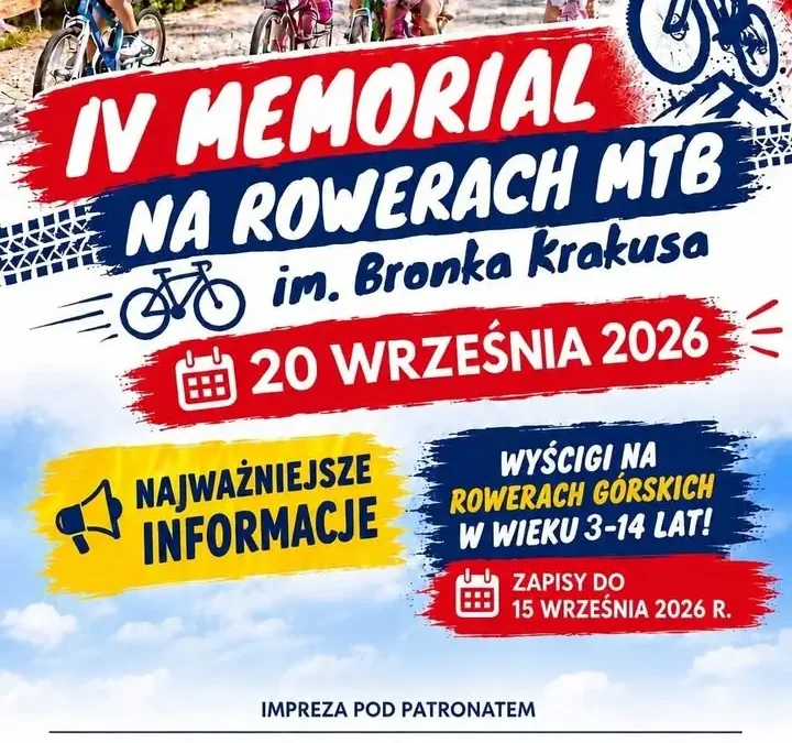 IV Memoriał Bronka Krakusa na rowerach MTB – w niedzielę zawody w Tłokini Kościelnej i Nędzerzewie