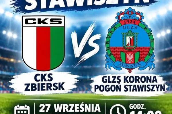 Derby gminy i miasta Stawiszyn – CKS Zbiersk zmierzy się z Koroną Pogoń Stawiszyn