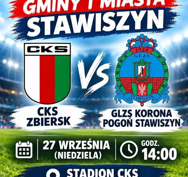 Derby gminy i miasta Stawiszyn – CKS Zbiersk zmierzy się z Koroną Pogoń Stawiszyn