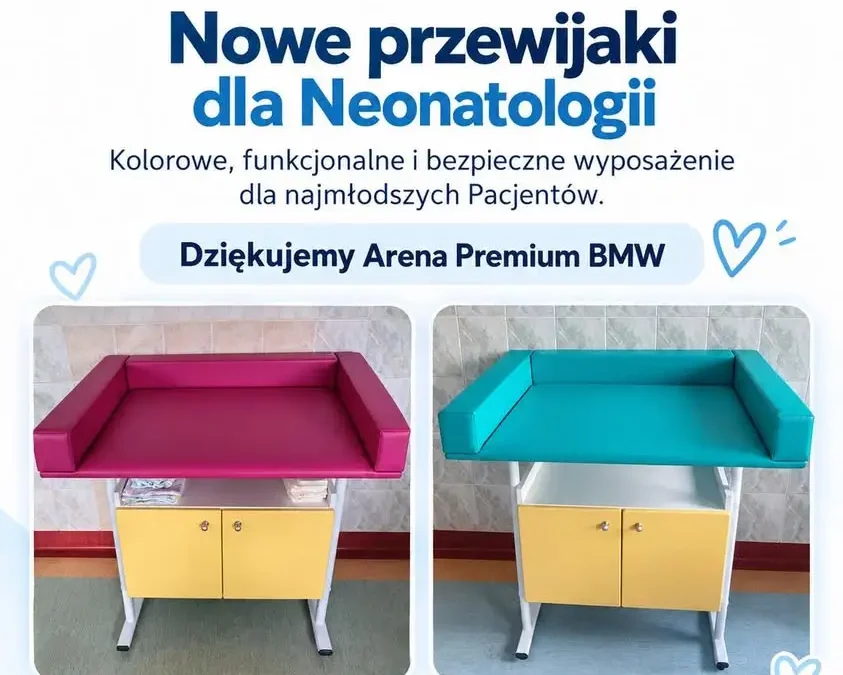 Nowe przewijaki na Oddziale Neonatologicznym Szpitala w Kaliszu