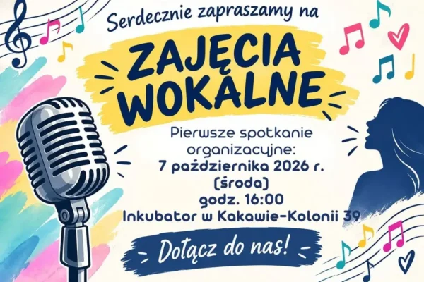 Bezpłatne zajęcia wokalne w Kakawie-Kolonii – ruszają już 7 października