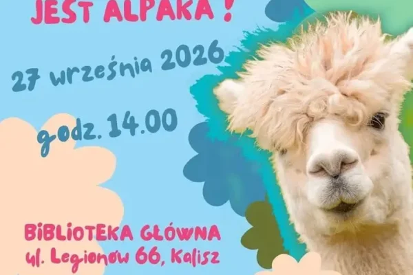 Alpaki Collin, Rożek, Pedro i Maciuś odwiedzą Bibliotekę Główną w Kaliszu