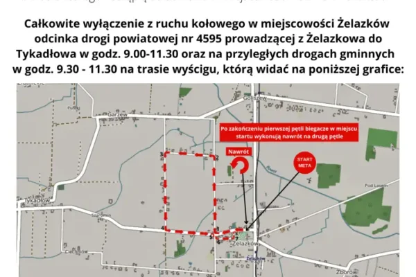 Bieg na pożegnanie lata w Żelazkowie – utrudnienia w ruchu 13 września