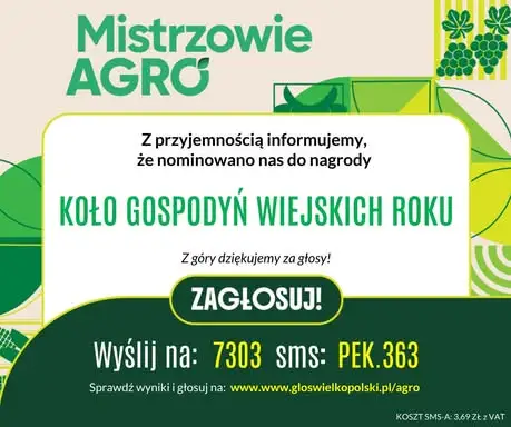 KGW z Porwit nominowane w plebiscycie Mistrzowie Agro
