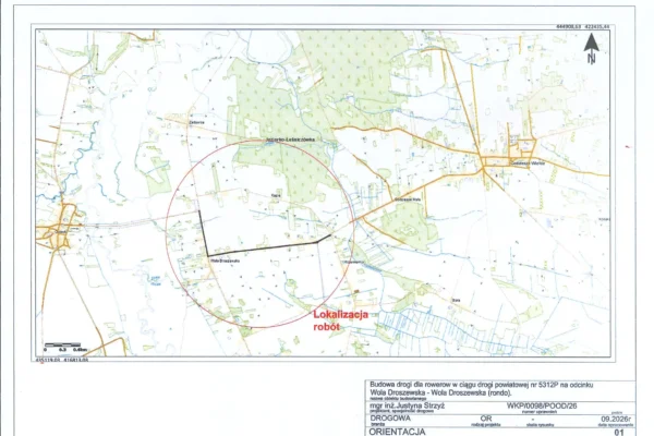 Budowa drogi dla rowerów w gminie Godziesze Wielkie. Od dziś zmiany w ruchu na trasie Krzemionka – Wola Droszewska