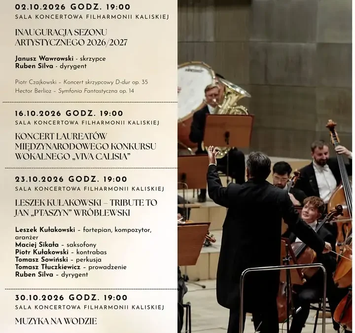 Październik pełen muzyki w Filharmonii Kaliskiej – inauguracja sezonu i cztery wyjątkowe koncerty
