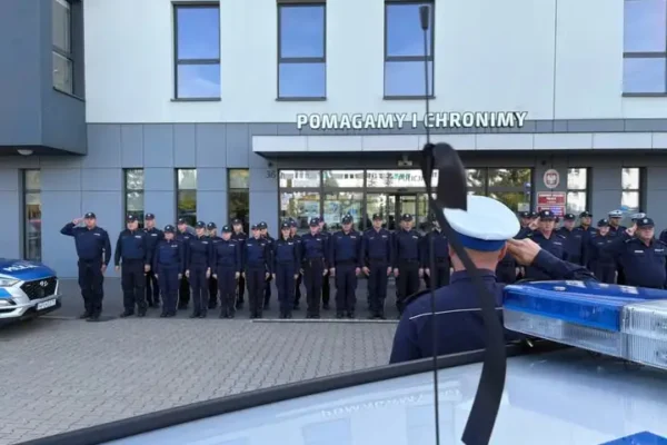 Kaliscy policjanci oddali hołd zmarłemu koledze. Wzruszające pożegnanie podkom. Natana Sieronia