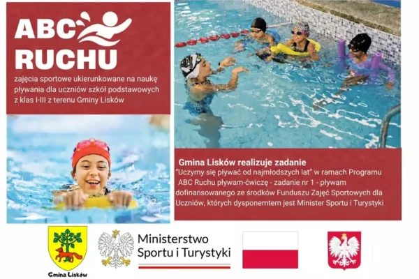 Gmina Lisków uczy dzieci pływać – 86 uczniów skorzysta z bezpłatnych zajęć na basenie