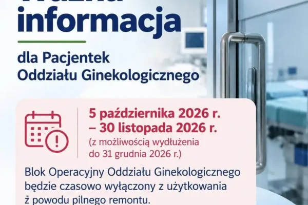 Remont bloku operacyjnego ginekologii w Kaliszu potrwa do końca listopada