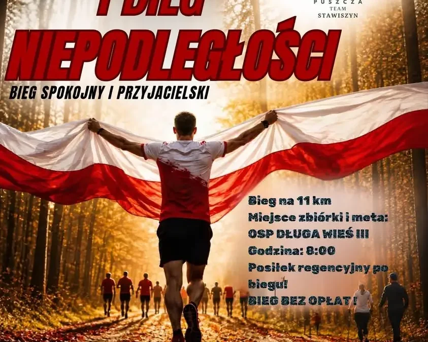 I Bieg Niepodległości w Długiej Wsi – 11 km leśnych ścieżek i wspólne świętowanie