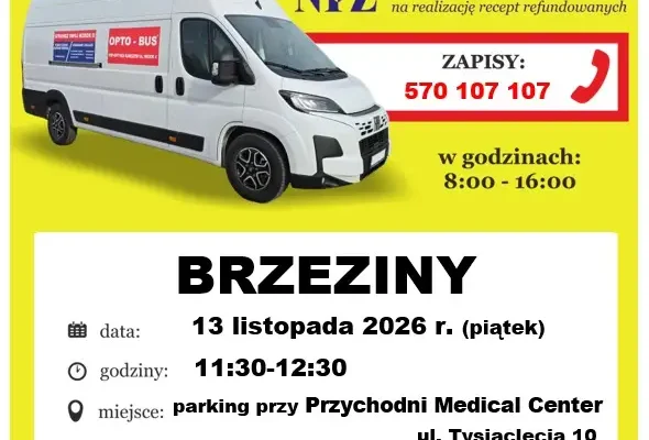 Bezpłatne badania wzroku w Gminie Brzeziny – 13 listopada 2026