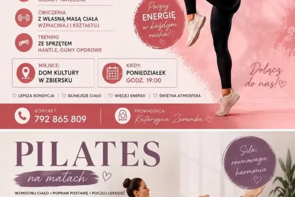 Ruch, taniec i gumy oporowe – nowe zajęcia fitness w Domu Kultury w Zbiersku