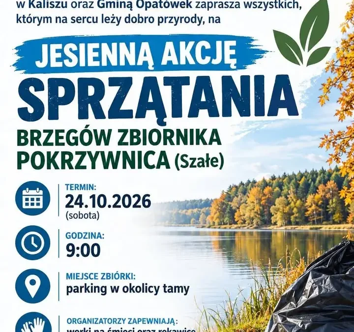 Jesienna Akcja Sprzątania brzegów zbiornika Pokrzywnica – 24 października