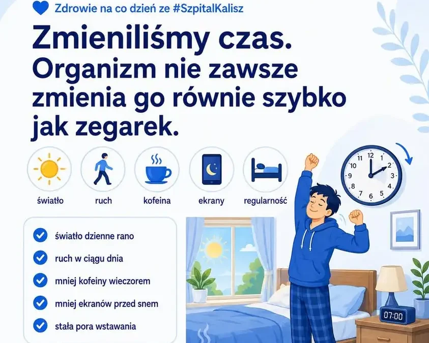 Jak jesienna zmiana czasu wpływa na sen? Szpital w Kaliszu podpowiada