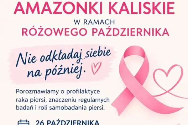 Różowy Październik w Stawiszynie: spotkanie z Amazonkami Kaliskimi o profilaktyce raka piersi