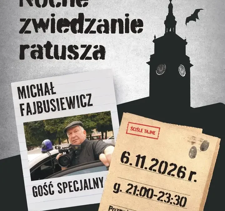 Nocne zwiedzanie kaliskiego ratusza z Michałem Fajbusiewiczem