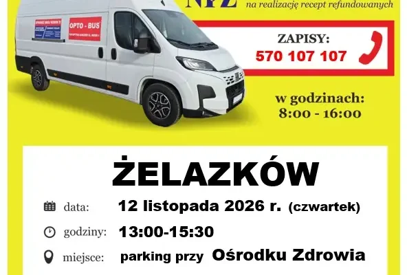 Bezpłatne badanie wzroku w Żelazkowie – 12 listopada 2026