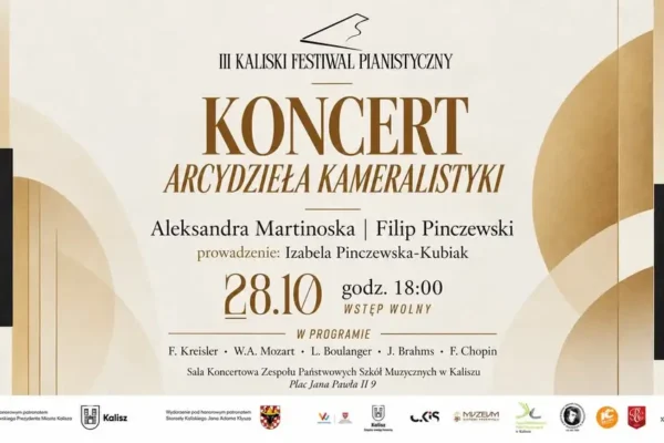 III Kaliski Festiwal Pianistyczny – koncert arcydzieła kameralistyki już 20 listopada