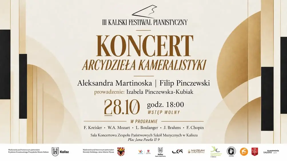 III Kaliski Festiwal Pianistyczny – koncert arcydzieła kameralistyki już 20 listopada