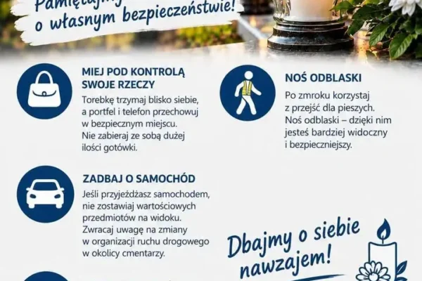 Policja w Kaliszu apeluje o bezpieczeństwo podczas Wszystkich Świętych