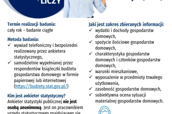 GUS prowadzi badanie budżetów gospodarstw domowych – sprawdź tożsamość ankietera