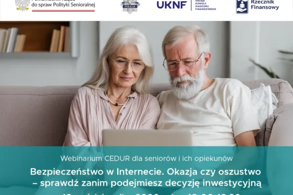 Webinarium KNF dla seniorów: jak nie dać się nabrać na fałszywe inwestycje