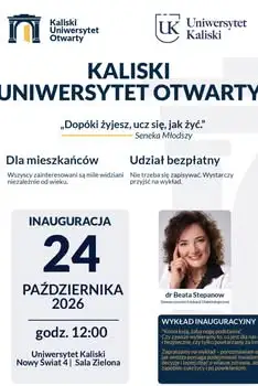 Kaliski Uniwersytet Otwarty zaprasza na inaugurację – bezpłatne zajęcia dla mieszkańców